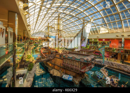 St. Maria Pirat Schiff in der West Edmonton Mall. Stockfoto