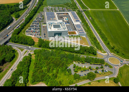 ENERVIE - Südwestfalen Energy and Water AG, Energieunternehmen, Hauptverwaltung Hassley, Bürokomplex Sauerlandlinie, A45, Hagen, Ruhrgebiet, Nord Rh Stockfoto