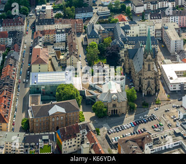 St. Marien Kirche, Kunst Quartier mit Karl Ernst-Osthaus Museum und Emil-Schumacher-Museum, Museum, Museen, Hagen, Kultur, Museum, Museum squa Stockfoto