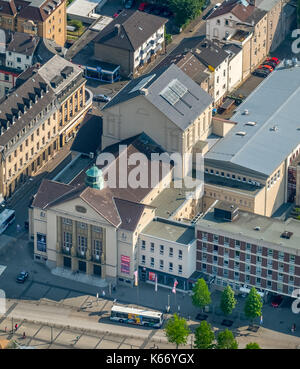 Stadt Theater Hagen Theater Hagen, Hagen, Ruhrgebiet, Nordrhein-Westfalen, Deutschland, Europa, Hagen, Hagen Zentrum, Luftbilder, Luftaufnahmen, aer Stockfoto