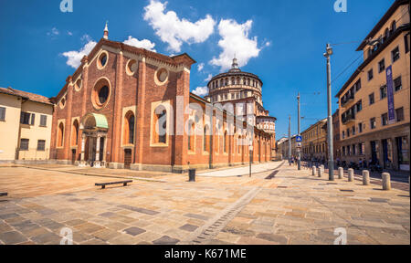 Kirche Santa Maria delle Grazie in Mailand, Italien. Diese Kirche ist bekannt für Hosting Leonardo da Vinci Meisterwerk "Das letzte Abendmahl" Stockfoto