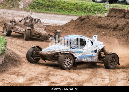 MAGGIORA, Italien, 10. SEPTEMBER 2017: FIA European Autocross Meisterschaft und Italienische Meisterschaft AX Stockfoto