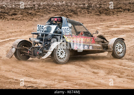 MAGGIORA, Italien, 10. SEPTEMBER 2017: FIA European Autocross Meisterschaft und Italienische Meisterschaft AX Stockfoto