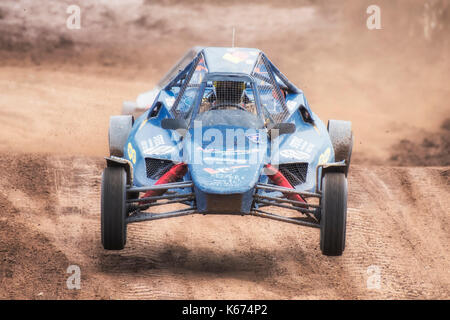 MAGGIORA, Italien, 10. SEPTEMBER 2017: FIA European Autocross Meisterschaft und Italienische Meisterschaft AX Stockfoto