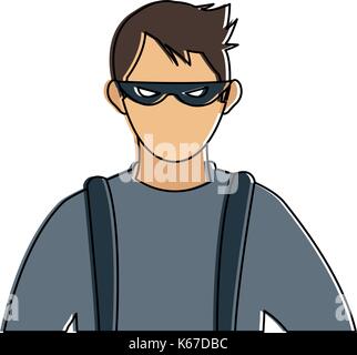 Männliche hacker Avatar icon image Stock Vektor