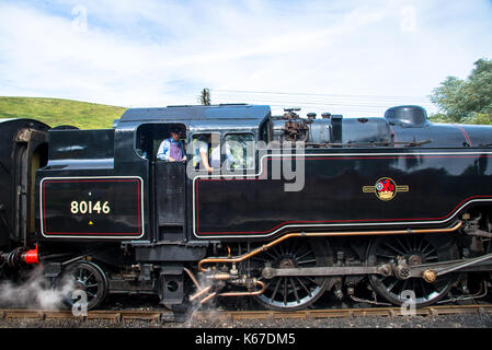 Corfe Castle Bahnhof, Dorset, England Stockfoto