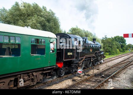 Corfe Castle Bahnhof, Dorset, England Stockfoto