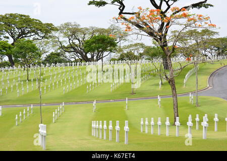 MANILA, Philippinen - April 1, 2016: Manila American Cemetery und Denkmal. Mit 17,206 Gräber Es ist die größte WWII Friedhof für uns Personal. Stockfoto