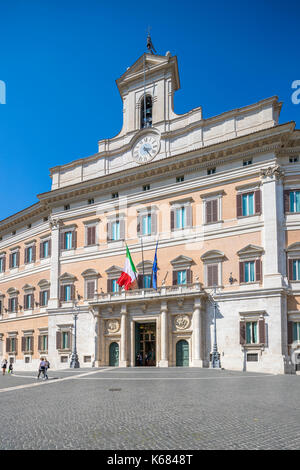 Palazzo Montecitorio an der Piazza di Monte Citorio, Rom, Latium, Italien, Europa. Stockfoto