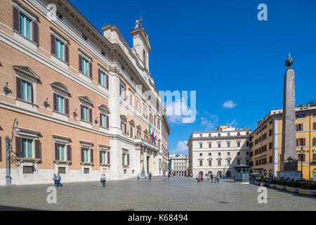 Palazzo Montecitorio an der Piazza di Monte Citorio, Rom, Latium, Italien, Europa. Stockfoto