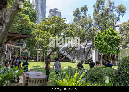 Sep 10, 2017 Menschen bei Sto Niño de Paz Kapelle, Greenbelt, Makati, Philippinen beten Stockfoto