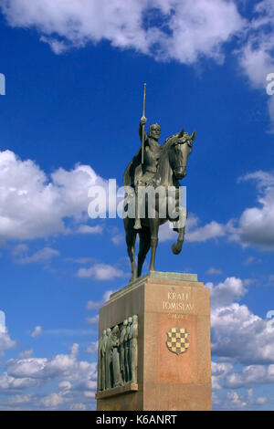 Denkmal der kroatischen König Tomislav, Zagreb, Kroatien. Stockfoto