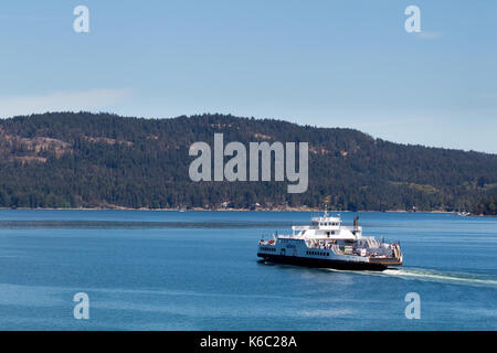 Die skeena Königin, eine Fähre von BC Ferries, zwischen dem Golf Inseln in Vancouver Island, British Columbia, Kanada. Stockfoto