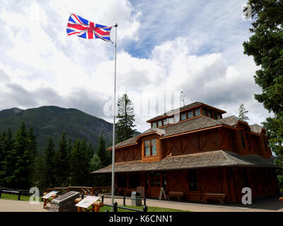 Banff Park Museum, Banff Avenue, Banff, Alberta, Kanada. Stockfoto