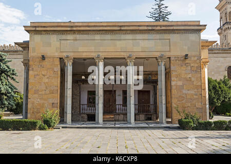 Das ehemalige Haus der Eltern von Joseph Stalin, jetzt bei der Stalin Museum in seiner Heimatstadt von Gori in Georgien erhalten. Stockfoto