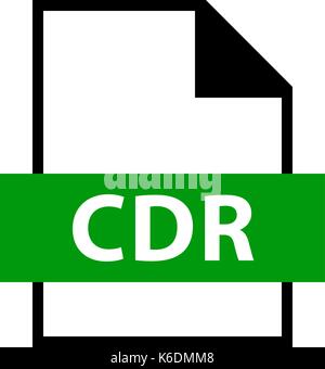 Es in allen ihren Designs verwenden. Dateinamenerweiterung Symbol CDR CorelDRAW Datei Format im Stil. Schnelle und einfache recolorable Form. Vector Illustration Stock Vektor