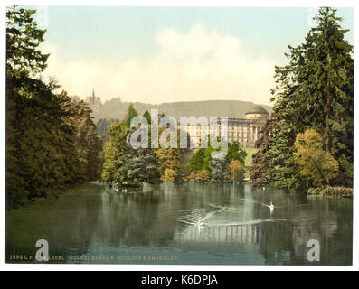 Schloss und Hercules, Wilhelmshohe, Cassel (d. h., Kassel), Hessen Nassau, Deutschland LCCN 2002713885 Stockfoto