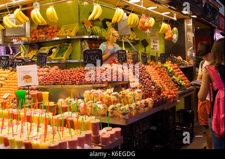 La Boqueria Market Barcelona Spain Stockfoto