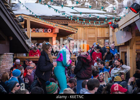 Cocorico Bar, Val d'Isere, Frankreich Stockfoto