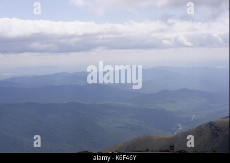 Aussicht vom Gipfel des Mount Washington Stockfoto