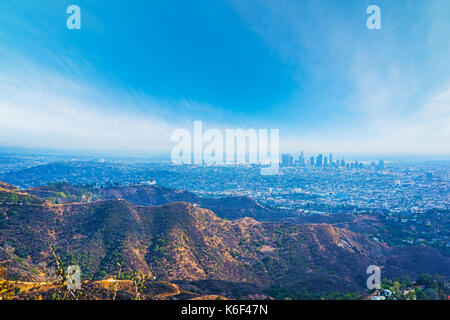 Blauer Himmel über Los Angeles Stockfoto