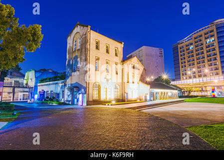 TAIPEI, Taiwan - 11. Juli: Dies ist eine Nacht von Sicht von huashan Creative Park 1914, das ist ein Park für Kunst und Design mit alten Architektur o gewidmet Stockfoto