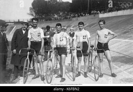 Radfahren an den Olympischen Spielen 1920, Italienische Team, Verfolgung Stockfoto