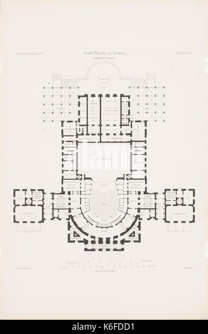 Das neue Stadttheater Leipzig (langhans) ZFB 20 019 Stockfoto