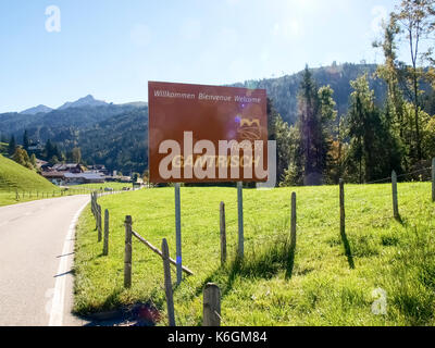 Berner Oberland, Schweiz - Oktober 4, 2016: Panorama der Gebirgslandschaft des Kantons Bern Stockfoto