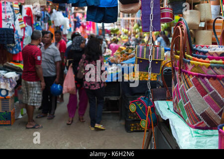 Zentrale Flacq Sonntag shopping Markt, Mauritius Stockfoto