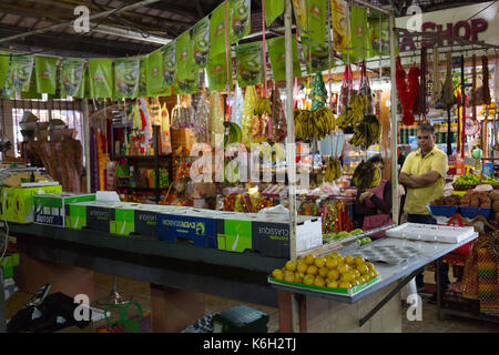 Zentrale Flacq Sonntag shopping Markt, Mauritius Stockfoto