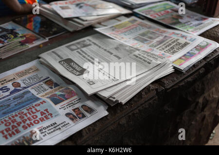 Zentrale Flacq Sonntag shopping Markt, Mauritius Stockfoto