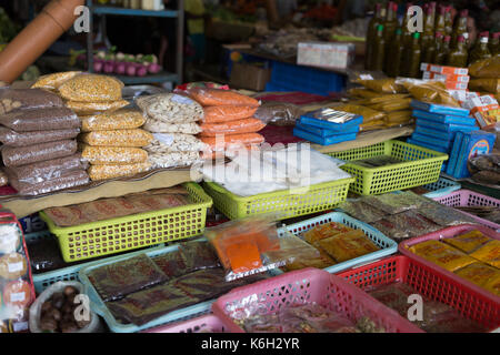 Zentrale Flacq Sonntag shopping Markt, Mauritius Stockfoto