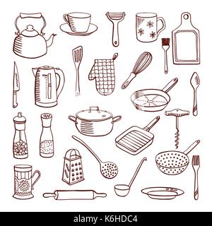 Kochgeschirr, Vektor-illustration Stock Vektor