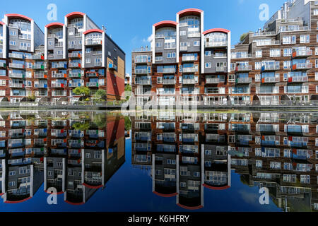 Greenwich Millennium Dorf auf der Halbinsel von Greenwich in London, England Vereinigtes Königreich Großbritannien Stockfoto