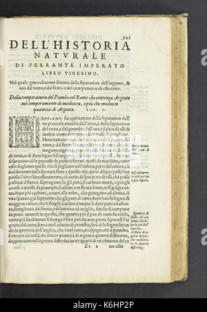 Dell'historia natvrale di Ferrante Imperato napoletano libri XXVIII BHL 40598074 Stockfoto