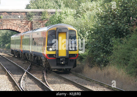 Züge arbeiten bei Hunts Cross, Liverpool Stockfoto