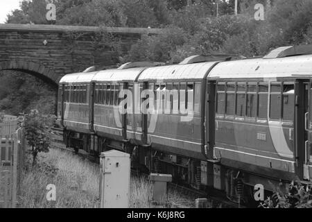 Züge arbeiten bei Hunts Cross, Liverpool Stockfoto