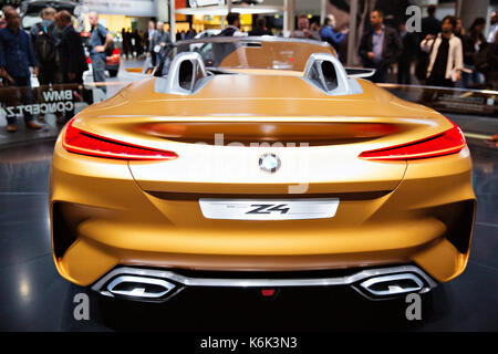 BMW Concept Z4 wurde während der 67. Internationalen Automobil-Ausstellung (IAA) in Frankfurt, Deutschland, am Dienstag, September 12th, 2017 präsentiert. (CTK Photo/ReneFluger Stockfoto