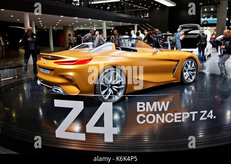 BMW Concept Z4 wurde während der 67. Internationalen Automobil-Ausstellung (IAA) in Frankfurt, Deutschland, am Dienstag, September 12th, 2017 präsentiert. (CTK Photo/ReneFluger Stockfoto