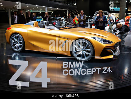 BMW Concept Z4 wurde während der 67. Internationalen Automobil-Ausstellung (IAA) in Frankfurt, Deutschland, am Dienstag, September 12th, 2017 präsentiert. (CTK Photo/ReneFluger Stockfoto