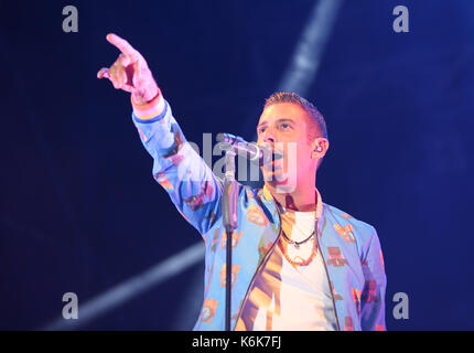 Vicenza, VI, Italia - September 5, 2017: Live Konzert der GABBANI FRANCESCO ein italienischer Sänger, Songschreiber und Musiker Stockfoto