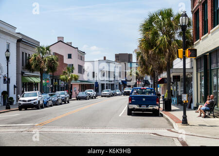 Beaufort South Carolina, Bay Street, historische Innenstadt, Geschäfte, Geschäfte, Shopping Shopper Shopper Geschäfte Geschäfte Markt Märkte Markt Kauf Verkauf, Retai Stockfoto