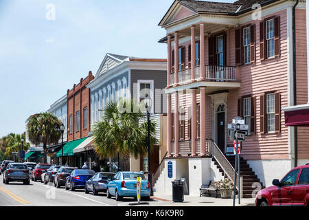 Beaufort South Carolina, historische Innenstadt, Bay Water Street, Geschäftsviertel, Geschäfte, Geschäfte, Geschäfte, Verdier House, Museum, Bundeshaus, 1804, Außenbezirk Stockfoto