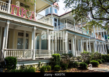 Charleston South Carolina, College of Charleston, Universität, griechisches Leben, Pi Kappa Alpha, Sigma Chi, Bruderschaftshäuser, Außenansicht, SC170514030 Stockfoto