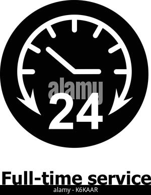 Full Service Symbol, einfachen schwarzen Stil Stock Vektor