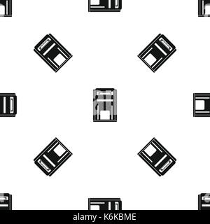 Platz post box Muster nahtlose Schwarz Stock Vektor