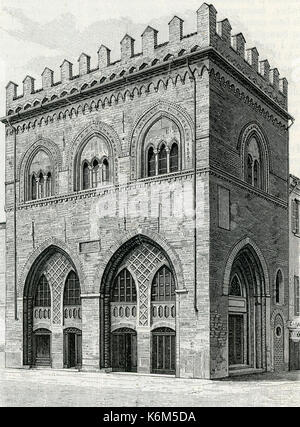 Cremona Palazzo dei Giureconsulti Stockfoto