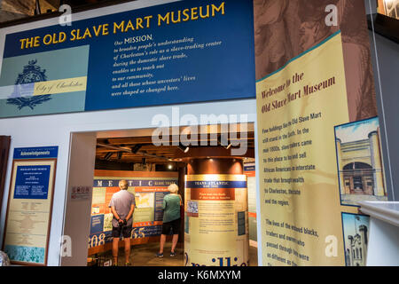 Charleston South Carolina, historische Innenstadt, Old Slave Mart Museum, interpretative Ausstellung, SC170514139 Stockfoto