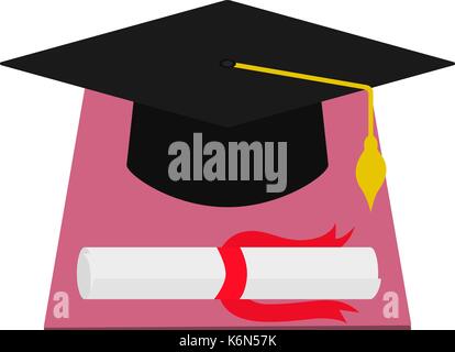 Vektor square akademischen Gap und Diplom Promotion Stock Vektor